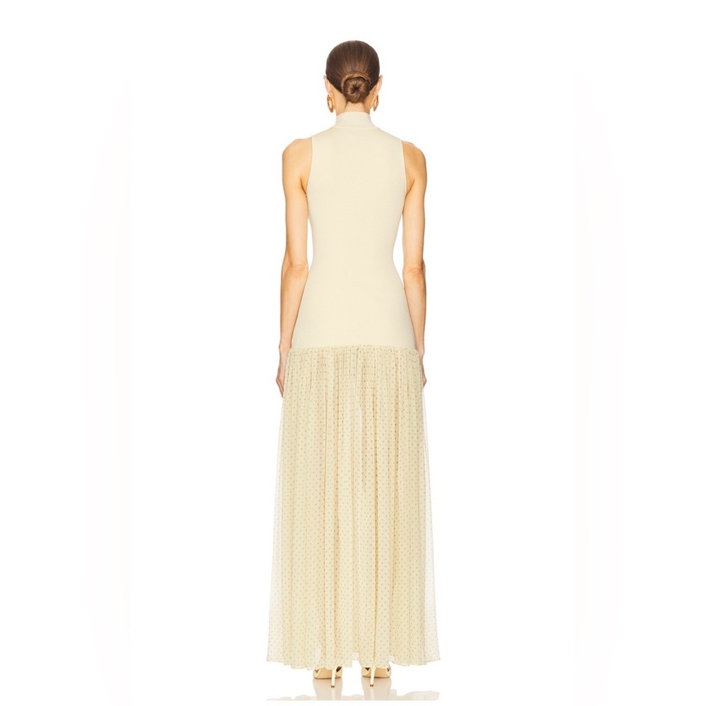 NWT HELSA Helsa Costanza Gown in butter yellow polka dot - Picture 12 of 17
